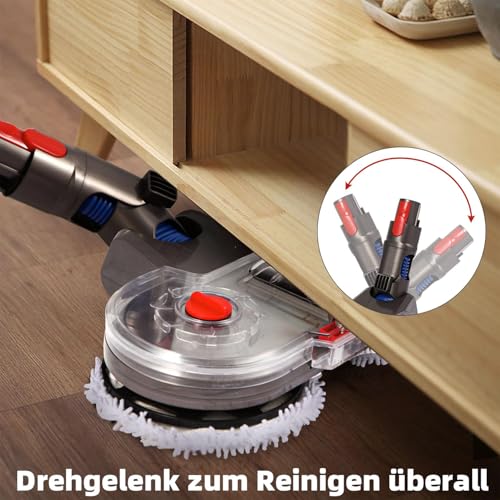 Yivy Mop Attachment for Dyson V7/V8/V10/V11/V15 Vacuum Cleaner Vacuum and Moping,Electric Mop Head with Removable Water Tank and 6 Microfiber +4 Chenille Mop Pads - Image 7