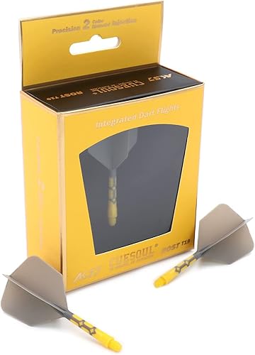 Miniatura 4 de CUESOUL ROST T19 Integrated Dart Shaft and Flights Big Wing Shape Grey 28mm-Say Goodbye to Falling Dart Flight