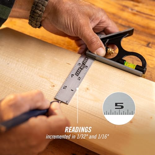 CHANNELLOCK High-Visibility Stainless Steel 6-Inch Combination Square, 8100-006CS by Channellock - Image 6
