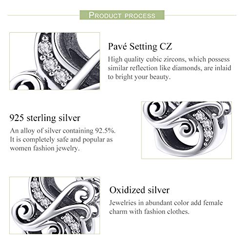 925 Sterling Silver Letter S Charms For Pandora Bracelets Alphabet Initial Beads Jewelry Gift For Women #TOP5
