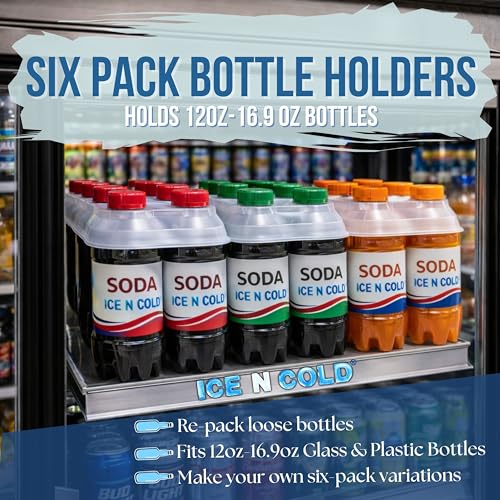 C-Store Packaging Six Pack Plastic Bottle Carriers for 12oz-16.9oz Plastic or Glass Bottles (Pack of 225) - FAST SAME DAY SHIPPING