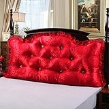 PeiQiH European Bed Rest Pillow,Double Reading backrest Cushion,Removable Breathable Pp-Cotton Reading backrest Cushion Relaxing Watching tv-Z 220x70cm(87x28inch)