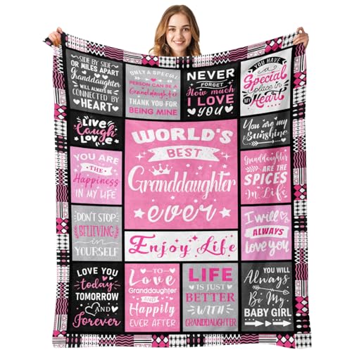 PVDSAVE Granddaughter Gifts from Grandma Granddaughter Blanket 50x60