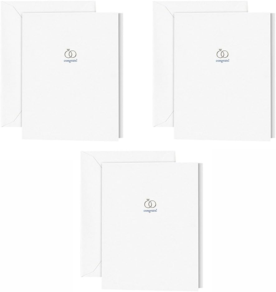 Pack of 3 Crane & Co. Wedding Ring Engagement Greeting Cards