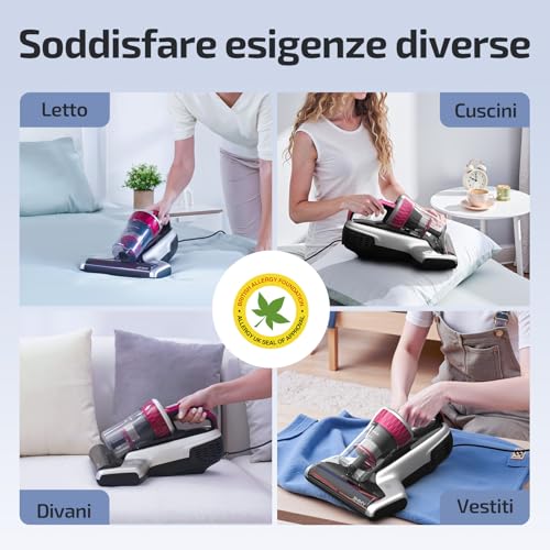 Jimmy WB73 Aspiratore Battimaterasso Antiacaro, Potenza 600W,Aspirapolvere Materassi Con Sterilizzazione Uv, Sensore Per Acari Della Polvere, Filtro Hepa, Sistema Di Filtrazione Dual-Cyclonic - 8