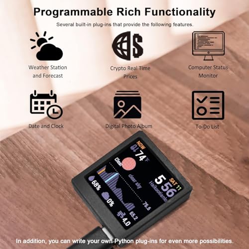 Reloj WiFi de programación bricolaje y pantalla digital de cubo 7