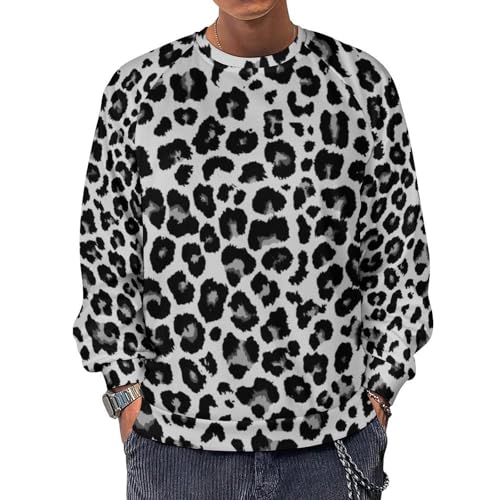 【新品】SAPEurRED LEOPARDHEAD CREWNECK SWEAT VOSERY Crewneck Sweatshirt for Men, Leopard Print-1Long