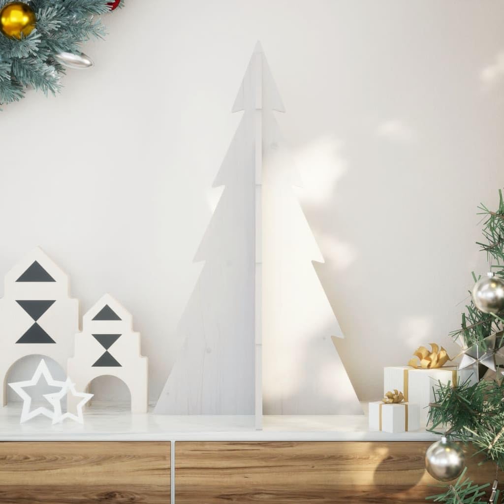 Árbol de Navidad de Madera Natural para Decoración Festiva - Estilo Rústico Hecho a Mano con Base Estable - Ideal para Hogar, Oficina y Eventos Especiales,