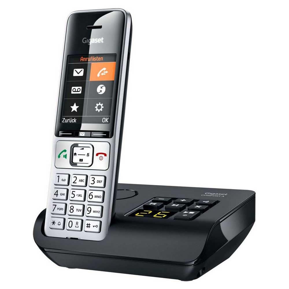 Gigaset Comfort 500A DECT, Gap Schnurloses Telefon analog Babyphone, Freisprechen, für Hörgeräte kompatibel, Headsetans