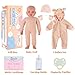BABESIDE 15-Inch Lightweight Baby Doll with Baby Feeding Set – Easy to Hold with Cuddly Soft Body – Realistic First Doll Real Life Baby Girl for Kids 3+ Pretend Play
