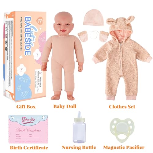 BABESIDE Baby Dolls, 17inch Large Realistic Cute Soft Body Baby Doll - image 6