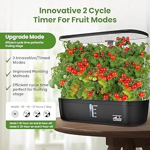 Indoor Garden Hydroponics Growing System 12 Pods Indoor Herb Garden with LED Grow Light Adjustable Height Up to 108inch Hydroponics for Family