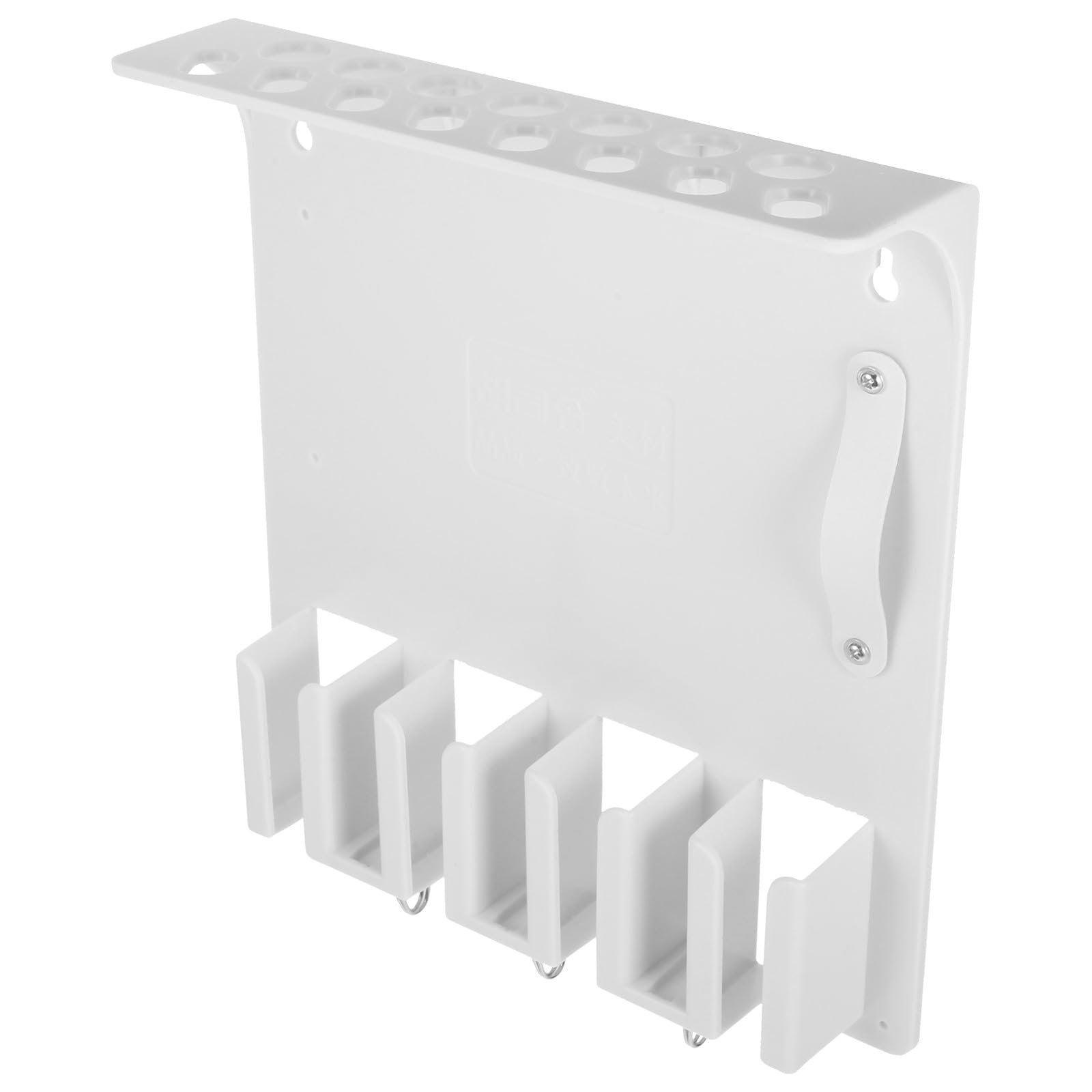 CHILDWEET Soporte para Cortadora de Pelo y Organizador de Cepillos de Plástico Blanco para Barbería y Salón Almacenamiento Práctico y Diseño Elegante