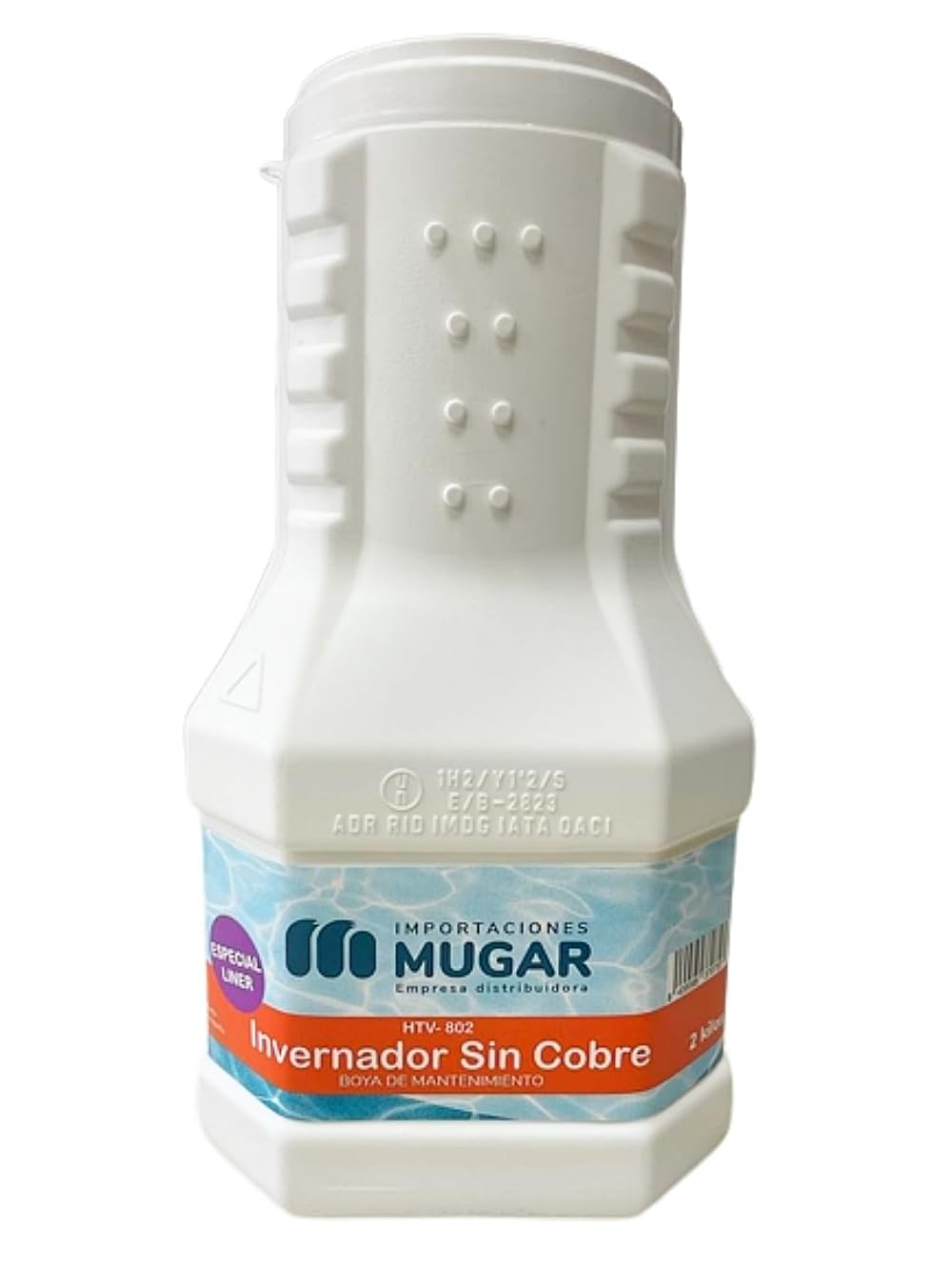 Mugar- Dosificador de Cloro Flotante Especial Liner de 2kg- Invernada Especial Liner de 2 Kg- Invernaje Sin Cobre 2kg (4)