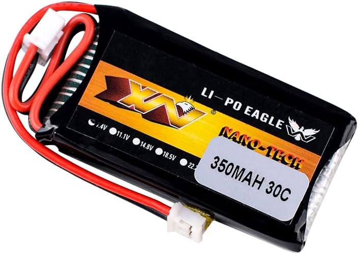 Miniatura 4 de 7.4v 350mah 35C Lipo batería PH2.0 enchufe para SCX24 RC camión