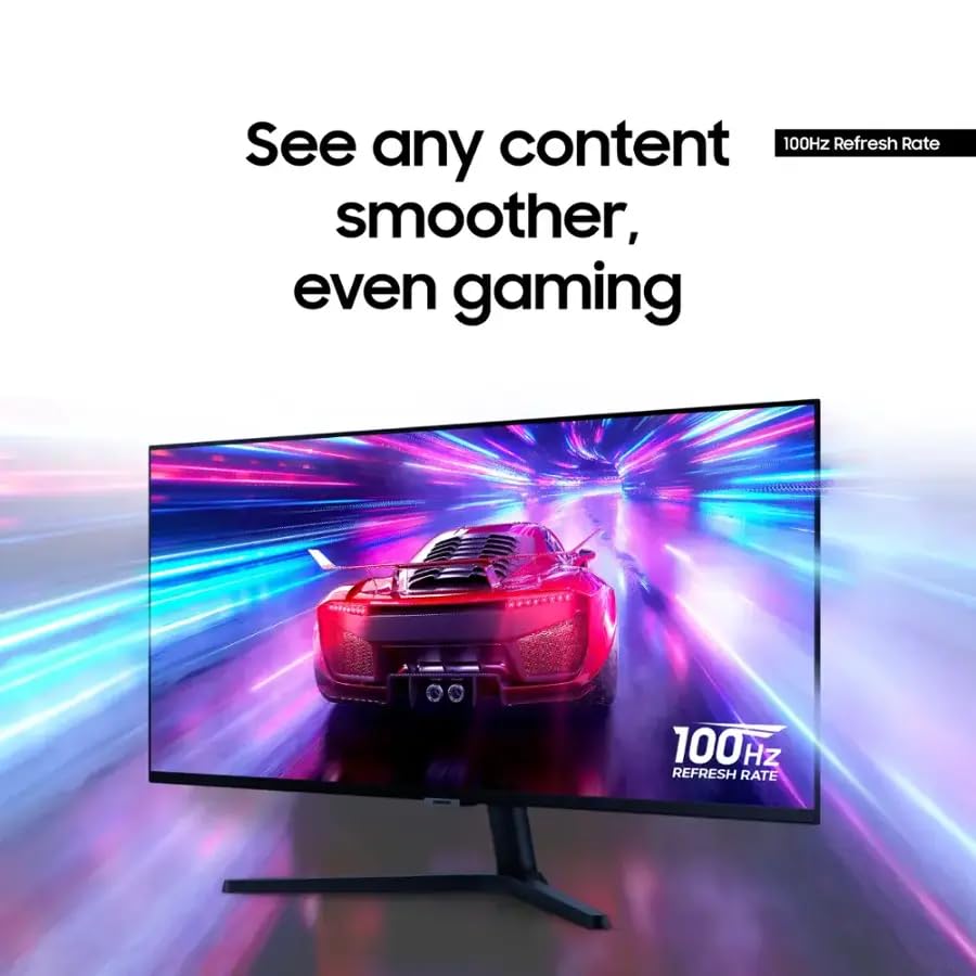Image of Samsung 34 inch ViewFinity S50GC Series Monitor, WQHD UltraWide, 100Hz, 5ms, AMD FreeSync, Borderless Design, Black, with GSF HDMI Cable
