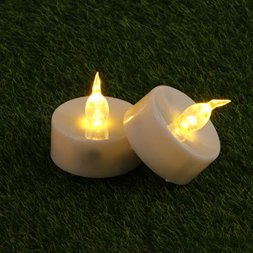 WINOMO 12Pcs Conduziu a Vela Com Velas Abertas Remotas Amarelas Quentes Velas de Plástico Operadas p