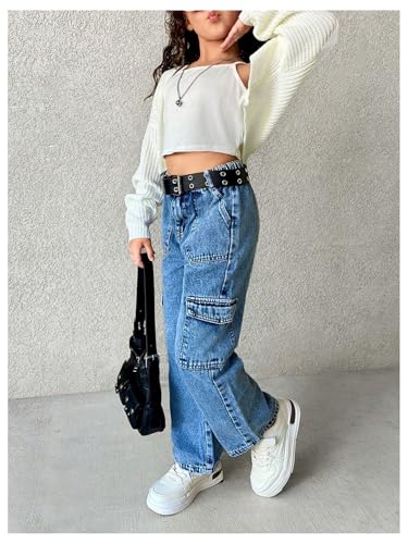 Floerns Girl's Long Sleeve Knitted Bolero Shrug Open Front Cropped Cardigan3