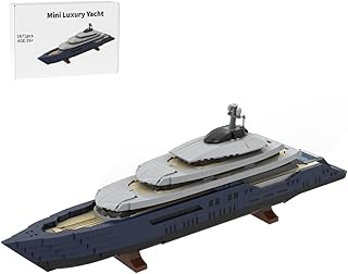 ConsoleXpress Mini Luxury Yacht Building Block Set, 1/200 Scale MOC Luxury Yacht Cruise Ship Collectible Display Set for Adults, Construction Model for Military and Ship Enthusiasts (1671PCS)