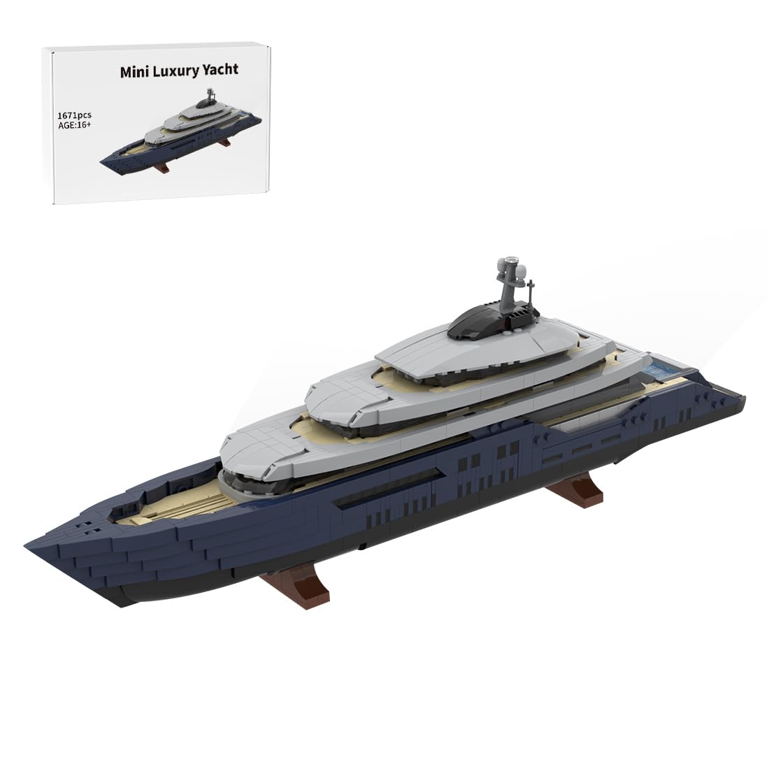 1/200 Scale Cruise Ship Building Blocks, Collectible Ship Construction Kits, Gift for Adults, MOC-185660(1651PCS)