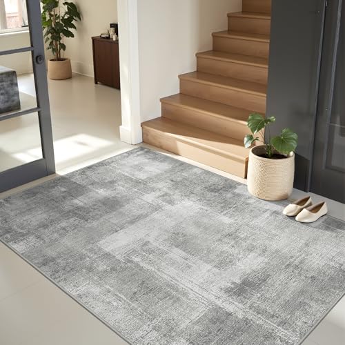 zesthome Entryway 3x5 Area Rugs - Washable Modern Area Rug, Non Slip Area Rug Indoor Entrance, Abstract Soft Rugs for Living Room Bedroom Kitchen, Stain Resistant Decor Mat 3x5