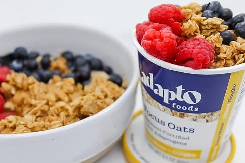 Coconut Instant Oatmeal Cups (5-Pack) Organic Adaptogen-Boosted With Lions Mane And Ginkgo Biloba #TOP4