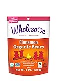 Wholesome Fair Trade Organic Cinnamon Bears, No Artificial Colors or High Fructose Corn Syrup, Non GMO & Gluten Free, Vegan, 6 Ounce