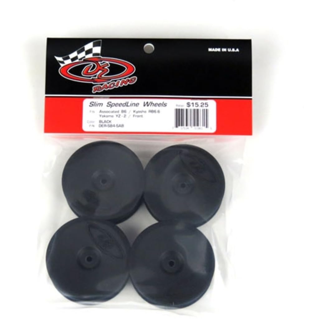 DE Racing SB4SAB Slim Speedline - Ruedas para cochecito, delanteras, color negro
