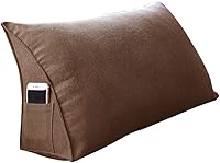Vista 5 de Almohadas de cuña para cabecero, almohadas de lectura para respaldo desmontables y lavables, cómoda protección de cintura, almohada triangular