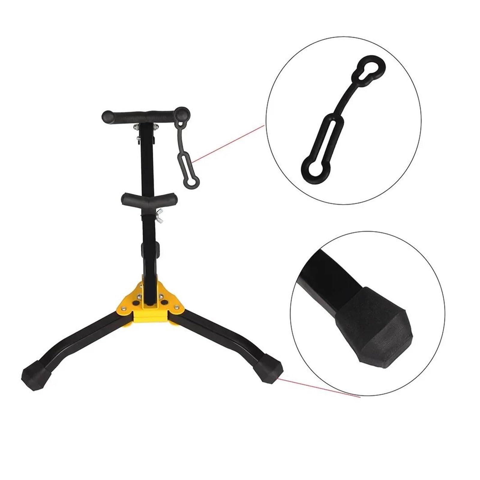 Akcesoria do saksofonu Składany Stojak Na Saksofon Akcesoria Do Instrumentów Dętych Drewnianych Saksofon Altowy Tenorowy Uchwyt Na Statyw Przenośny Metalowy Wspornik Podłogowy Części Instrumentów
