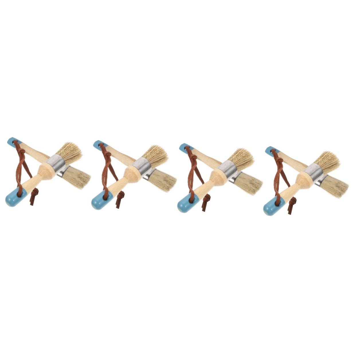 8 Pz Pennello Per Pastelli a Setole Pennello Per Cera Portatile Comodo Da Pittura Domestico Per Artisti Portatile Morbido Per Cera Di Legno