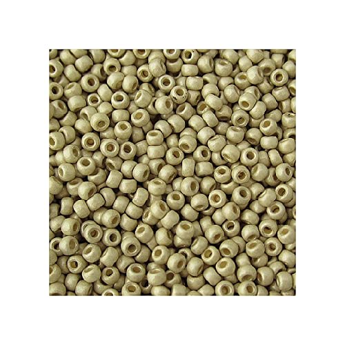 5 g TOHO Round Seed Beads Rocailles, Size 15/0, Permanent Finish Matte Galvanized Aluminum (# PF558F), Japan, Glass — image 1