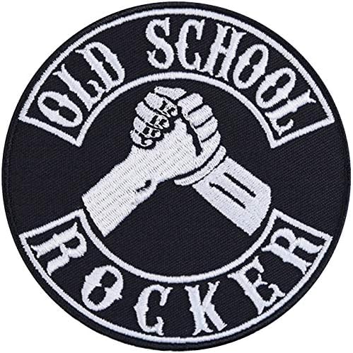Parches ropa termoadhesivos: "Old School Rocker" para motociclist...