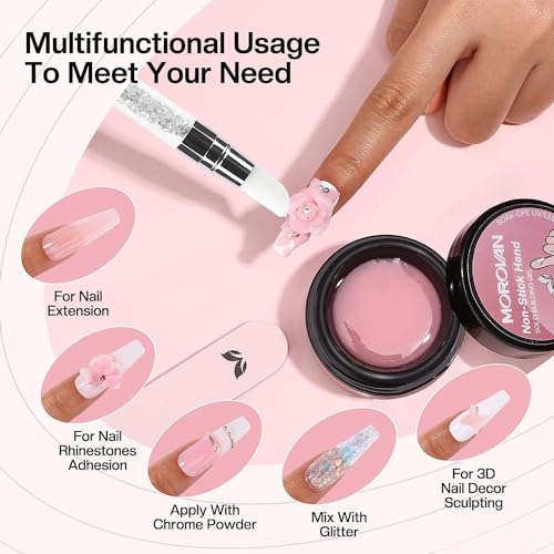 Morovan Gel costruttore solido per unghie, kit di