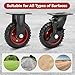 Nefish 6 Inch Heavy Duty Casters Wheels, Premium Rubber Outdoor Casters Wheels, Industrial Grade Rubber Castors with Knobby Tread for Dolly 1800 LBS, Industrial and Chicken Coop (2 Brake & 2 Rigid)