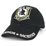 Armycrew Wounded Warrior Heroism Honor Sacrifice Embroidered Structured Baseball Cap - Black