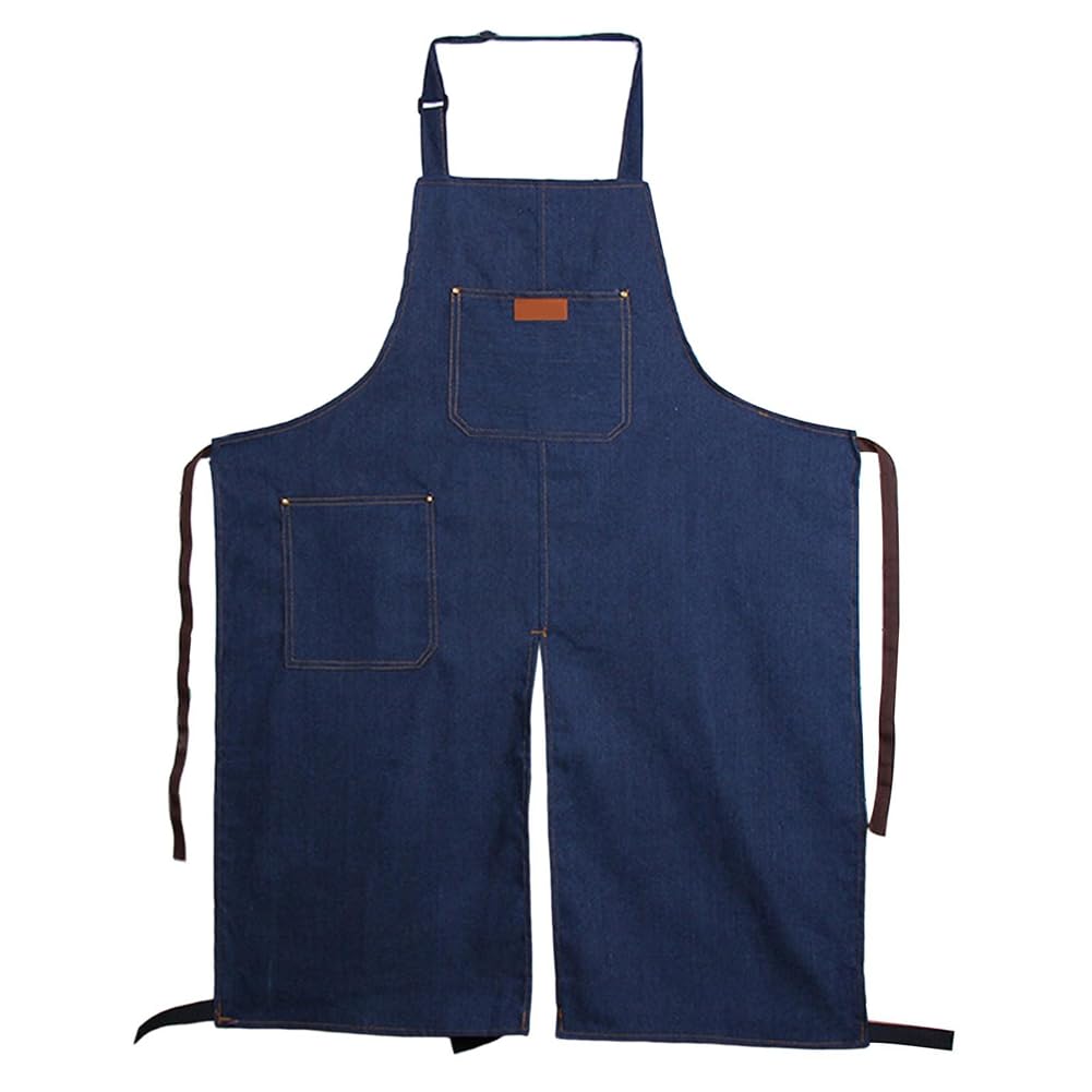 CTRLZS Adjustable Split Leg Pottery Apron with Pocket DIY Ceramic Sculpture Mud-Retaining Overalls