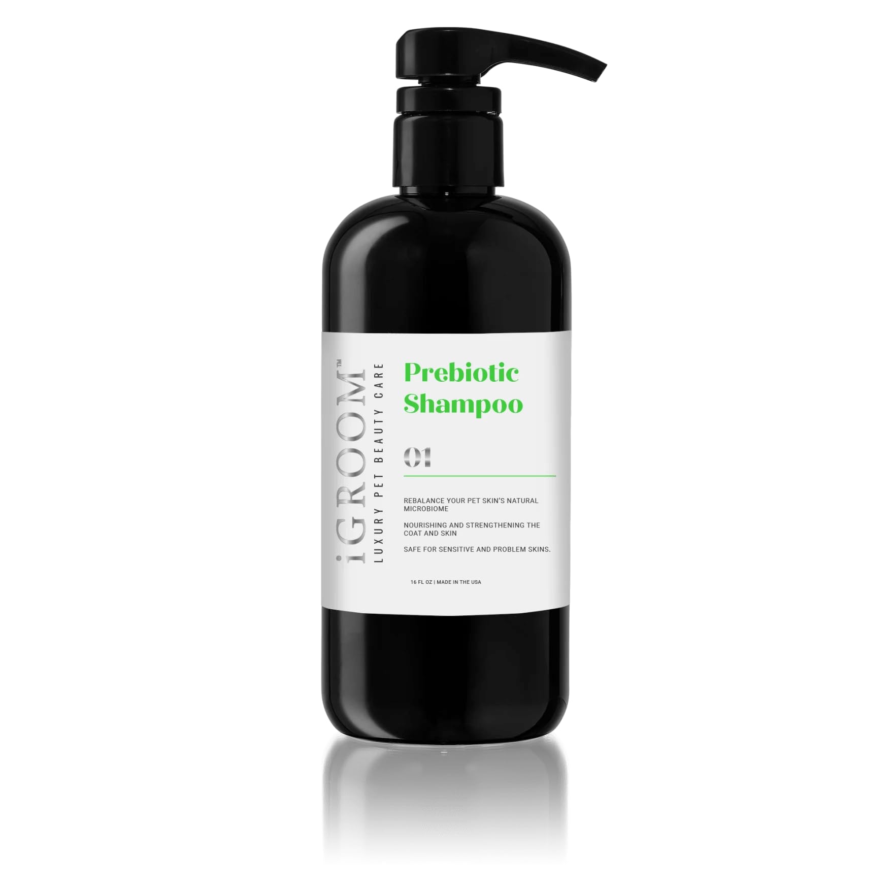 iGroom Prebiotic Dog Shampoo, Luxury Pet Beauty Care, Promote Growth of Helpful Bacteria, Restore Coats Natural Moisture, Made in USA, 473ml — image 1