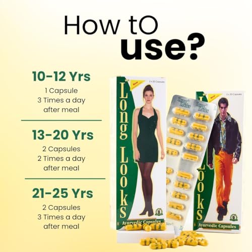 Image of long looks capsules | Ayurvedic Capsules | 60 Capsules