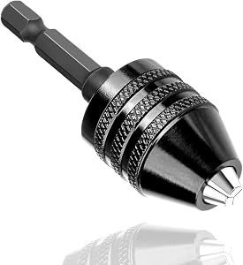 1/4 Inch Hex Shank Keyless Drill Chuck Conversion Tool Quick Change Adapter Converter 0.5mm - 3mm Small Drill Chuck Adapter
