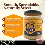 Raw Creamed Wildflower Honey – 100% Pure Canadien Honey, Non pasteurisé & Non filtré, lisse & Étendue 500 g Jarre en verre – Dave & Wally's Honey Company