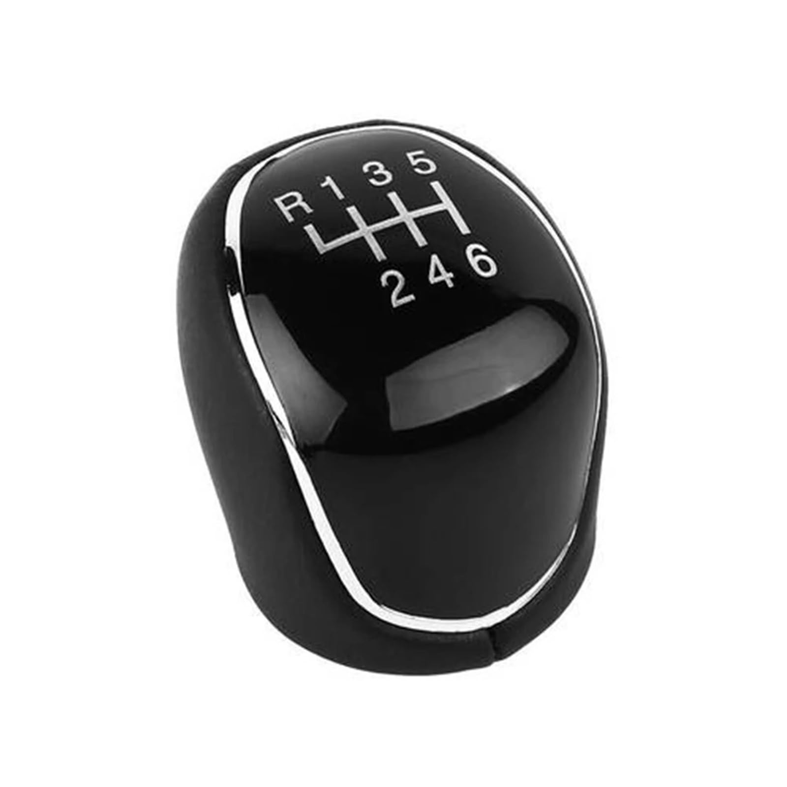Xexjhqq Silver Gear Stick Knob For Grand For Cmax For Focus Mk2 For Mazda Bt50 For Galaxy For Mk3 For Mk4 6 Speed Car Gear Shift Knob Lever(Silver)