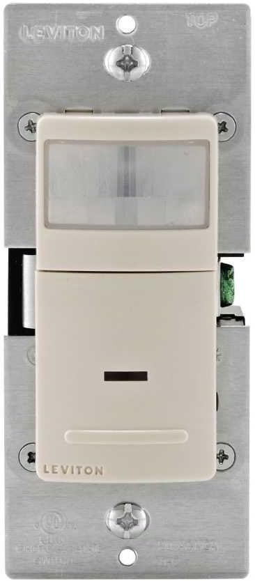 Leviton R08-Ips02-1lt Lt Almond 1-Pole Wide View Motion Activated Light Control