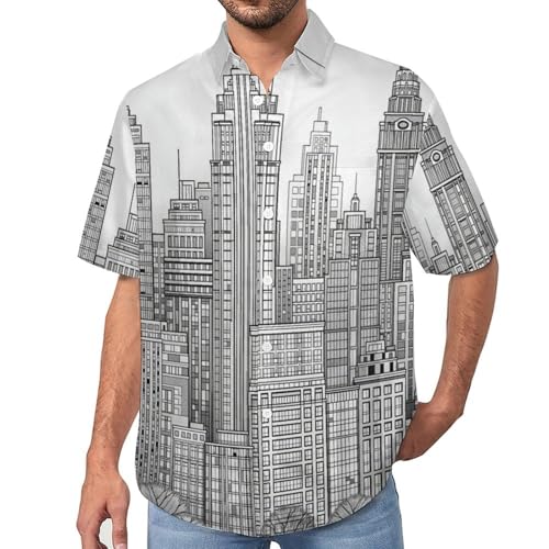 Blouse mode bouton vers le bas homme pour tenues de printemps urbaines