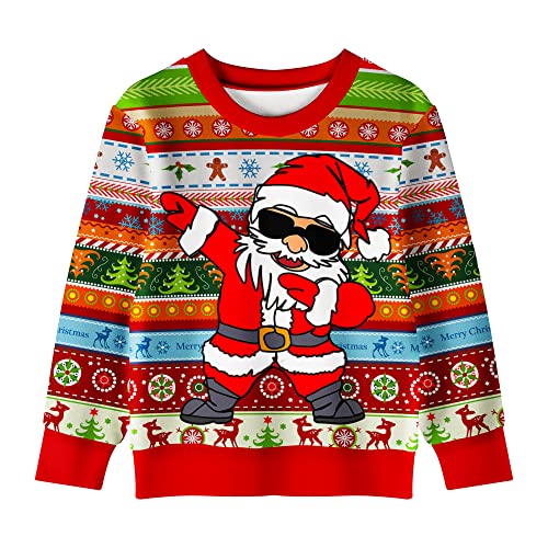 EmonynaUgly Christmas Sweater for Adults and Kids Family Matching Set Fleece Sweatshirt Hoodie Funny Graphic Unisex Pullover
