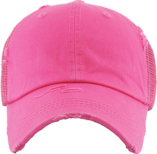 Image of Classic Plain Ponytail Messy High Bun Headwear Adjustable Cotton Trucker Mesh Glitter Hat Baseball Cap