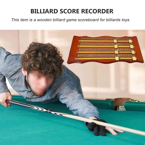 Marcador de Snooker y Billar, con rieles y punteros, para amantes del billar, marcador de puntuación para juegos de billar miniatura 4