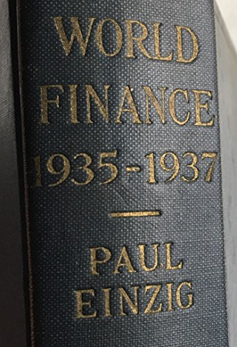 World Finance 1935-1937 B000O6IJ3A Book Cover