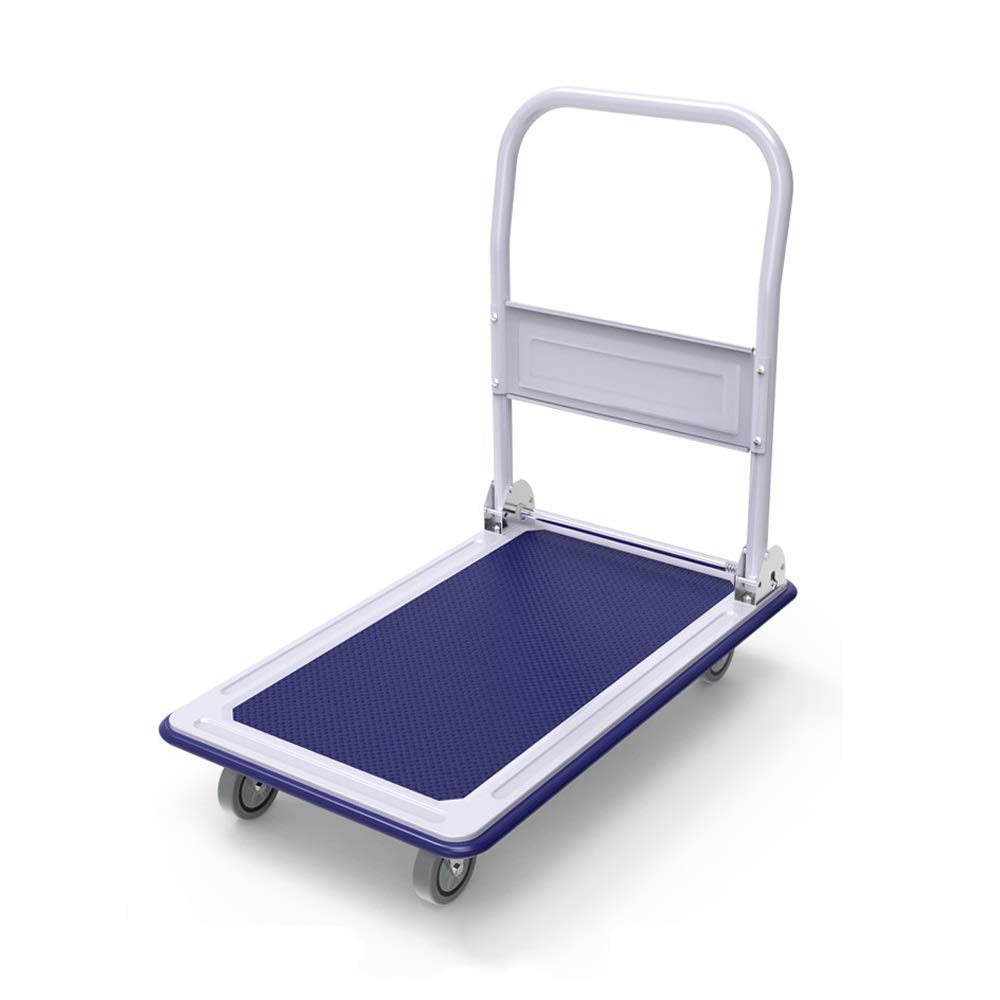 DXDXZDXLUF Trolley-Flat Truck Cargo Truck Outdoor Luggage Pull cart Four-Wheeled Folding Trailer Household Stroller