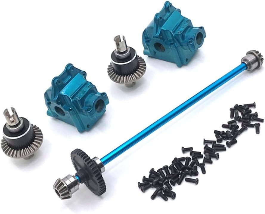 アップグレードメタルセンタードライブシャフトアセンブリギアボックス差動キット 1/12 124016 127017 124018 1